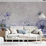 Wall murals Painting of flowers on a white background