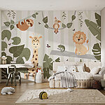 Wall murals Cartoon of animals in a jungle