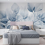 Wall murals Delicate leaves in soft hues