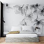Wall mural Delicate flowers in monochrome hues