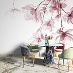 Wall mural Delicate blossoms in soft hues