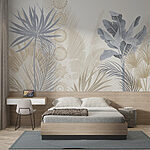 Wall murals Ethereal botanical patterns in soft tones