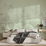Wall murals Soft floral patterns in pastel hues.