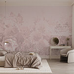 Wall murals Group of flowers on a white background