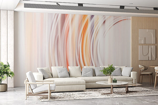 Blurry image of a swirly circle Wall murals Blurry image of a swirly circle