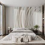 Wall murals White and grey background with circles