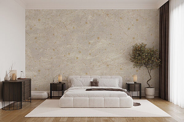 Celestial patterns on soft canvas Wall murals Celestial patterns on soft canvas