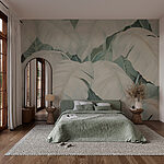 Wall murals Serene tropical leaf arrangement