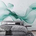 Wall murals Green smoke and circles