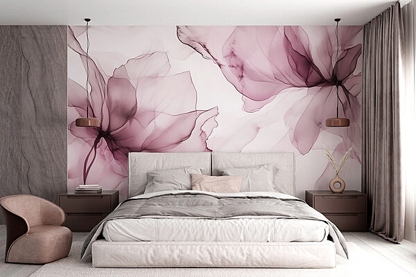 Wall murals Delicate petals in soft hues