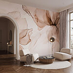 Wall mural Delicate floral watercolor abstraction