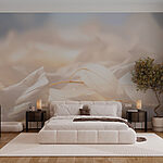 Wall murals Delicate leaves in soft light