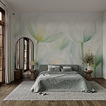 Wall murals Delicate petals in soft hues