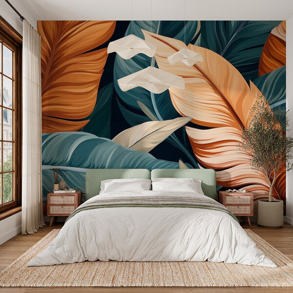 Wall murals Vibrant foliage in rich colors