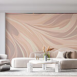 Wall murals Flowing lines in soft hues.