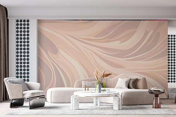 Wall murals Wall murals Flowing lines in soft hues (SKU: w03428)