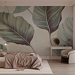 Wall murals Natural elegance in leafy patterns