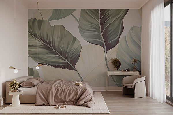 Natural elegance in leafy patterns Wall murals Natural elegance in leafy patterns