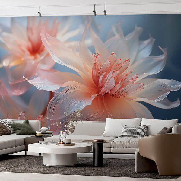 Wall murals Delicate petals in soft pastel hues