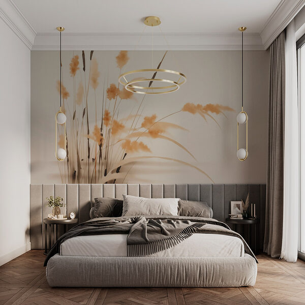 Delicate grasses in soft hues Wall murals Delicate grasses in soft hues