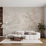 Wall murals Trees in the fog
