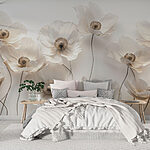 Wall murals Group of white flowers
