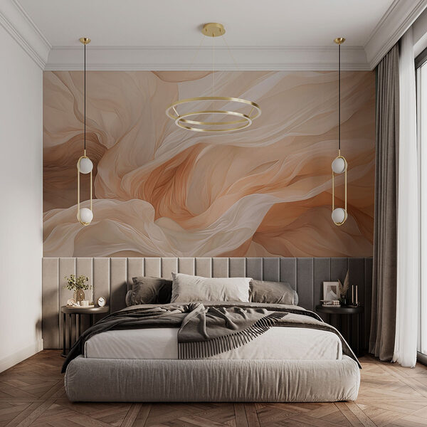 Wall murals Soft, flowing fabric in gentle colors