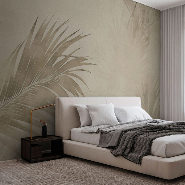 Wall murals Soft Palms Against Neutral Background