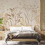 Wall murals Delicate silhouettes of wild grasses