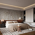Wall murals Delicate botanical patterns in soft hues