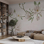 Wall murals Delicate blossoms in soft hues