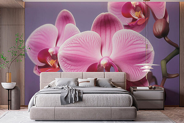 Wall murals Delicate blooms in vibrant hues (SKU: w03498) Wall murals Wall murals Delicate blooms in vibrant hues (SKU: w03498)