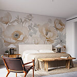 Wall murals Delicate blooms in soft hues