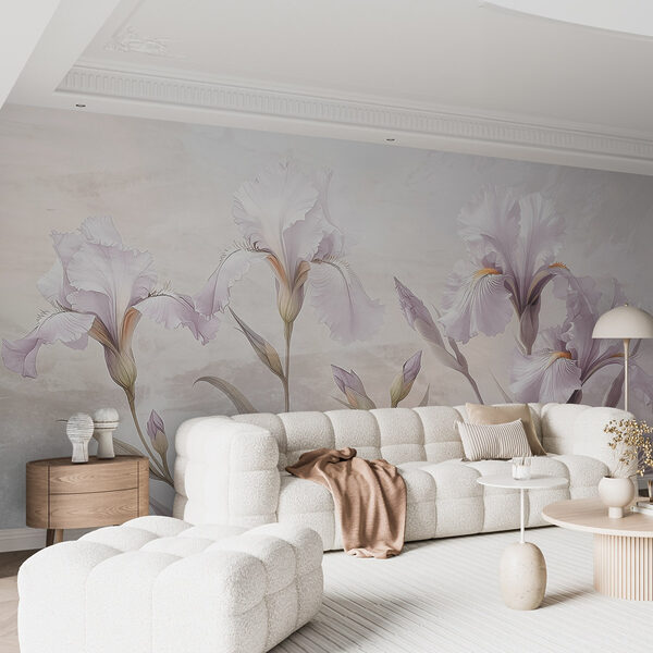 Wall murals Delicate blooms in soft pastel hues (SKU: w03556) Wall murals Wall murals Delicate blooms in soft pastel hues (SKU: w03556)