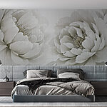 Wall murals Elegant blooms in soft tones