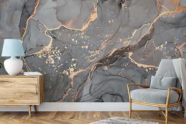 Abstract pattern with shimmering lines Wall murals Abstract pattern with shimmering lines