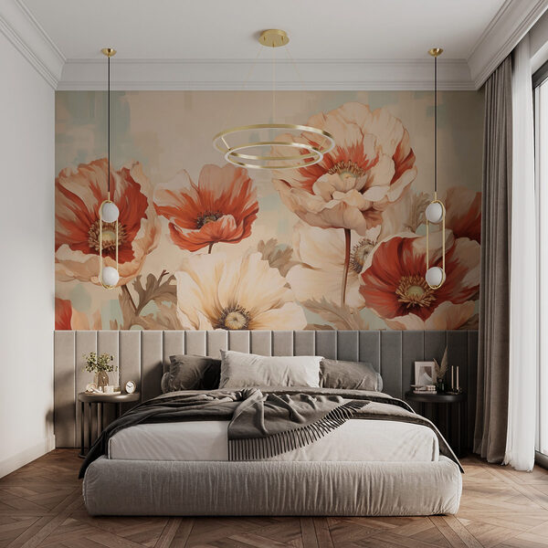 Poppies in soft hues and tones Wall murals Poppies in soft hues and tones