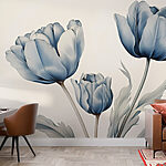 Wall murals Delicate blooms in soft hues