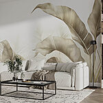 Wall murals Natural tones and elegant foliage design