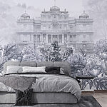 Wall murals Large white building with flowers