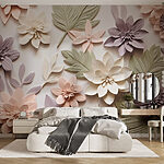 Wall murals Group of flowers and leaves