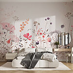 Wall murals Painting of flowers and plants