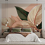 Wall murals Artful Leaves in Soft Colors