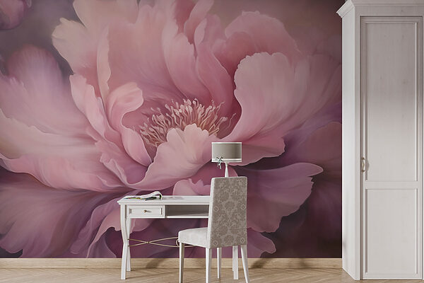 Delicate petals in soft colors Wall murals Delicate petals in soft colors