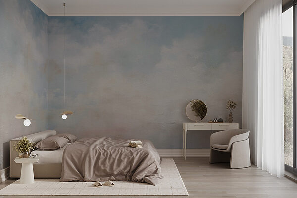 Blue sky with clouds Wall murals Blue sky with clouds