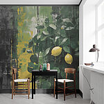 Wall murals Painting of lemons from a tree