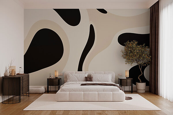 Black and white pattern Wall murals Black and white pattern