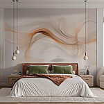 Wall murals White and brown smoke