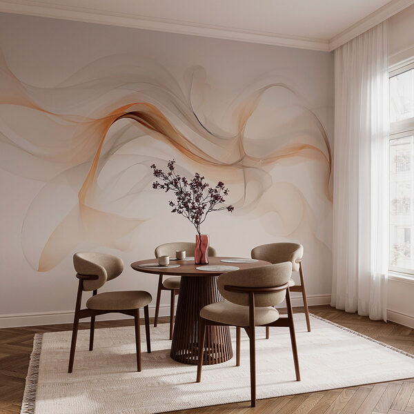 White and brown smoke Wall mural White and brown smoke