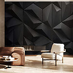 Wall mural Angular shadows in monochrome dimensions